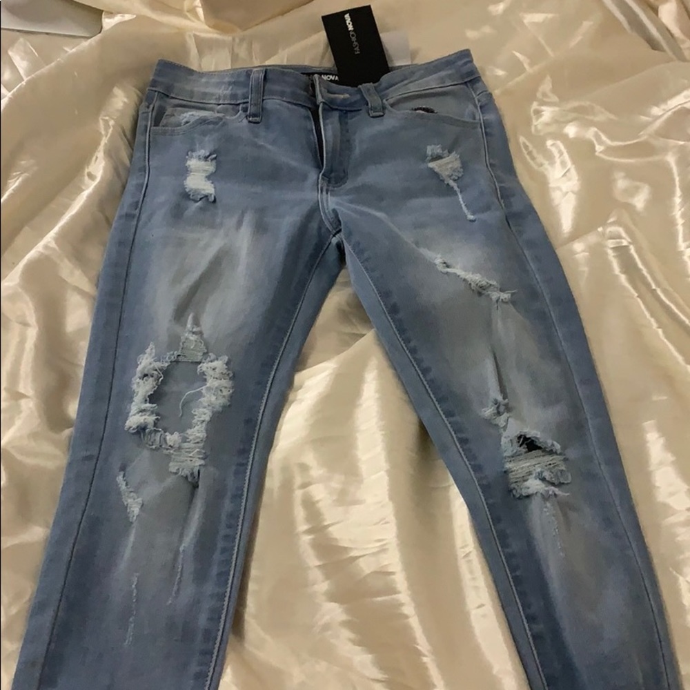 skinny distressed jeans from fashion nova